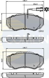 Comline CBP11040 - Гальмівні колодки, дискові гальма autocars.com.ua