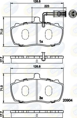 Comline CBP11066 - Гальмівні колодки, дискові гальма autocars.com.ua