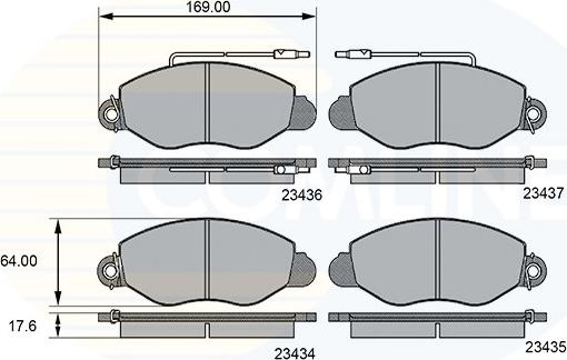 Comline CBP11107 - Гальмівні колодки, дискові гальма autocars.com.ua