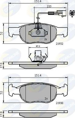 Comline CBP11171 - Гальмівні колодки, дискові гальма autocars.com.ua