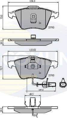 Comline CBP11200 - Тормозные колодки, дисковые, комплект avtokuzovplus.com.ua