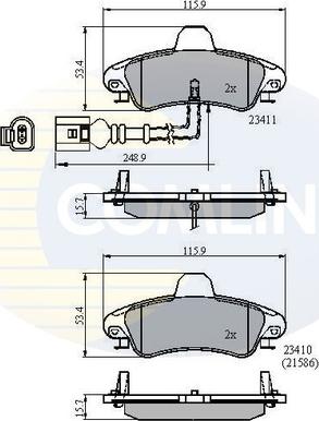 Comline CBP11235 - Гальмівні колодки, дискові гальма autocars.com.ua