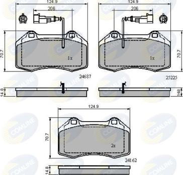 Comline CBP11703 - Гальмівні колодки, дискові гальма autocars.com.ua