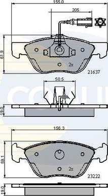 Comline CBP11772 - Гальмівні колодки, дискові гальма autocars.com.ua