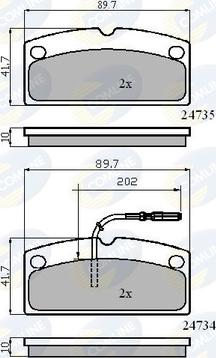 Comline CBP11796 - Гальмівні колодки, дискові гальма autocars.com.ua