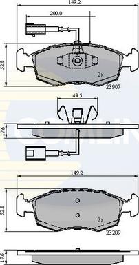 Comline CBP12044 - Тормозные колодки, дисковые, комплект avtokuzovplus.com.ua