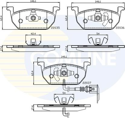 Comline CBP12224 - Гальмівні колодки, дискові гальма autocars.com.ua