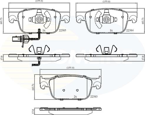 Comline CBP12352 - Гальмівні колодки, дискові гальма autocars.com.ua