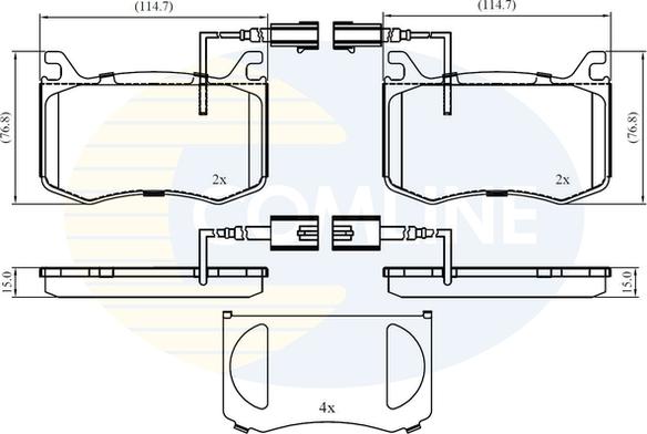Comline CBP12422 - Гальмівні колодки, дискові гальма autocars.com.ua
