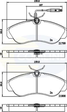 Comline CBP1275 - Тормозные колодки, дисковые, комплект avtokuzovplus.com.ua