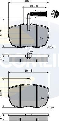 Comline CBP1413 - Тормозные колодки, дисковые, комплект avtokuzovplus.com.ua