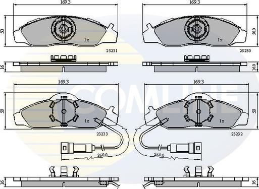 Comline CBP1581 - Тормозные колодки, дисковые, комплект autodnr.net