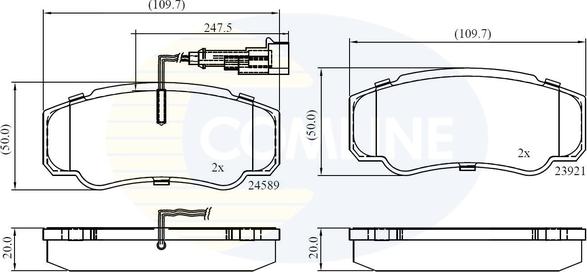 Comline CBP16032 - Гальмівні колодки, дискові гальма autocars.com.ua
