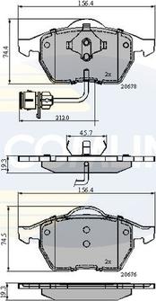 Comline CBP1715 - Тормозные колодки, дисковые, комплект avtokuzovplus.com.ua