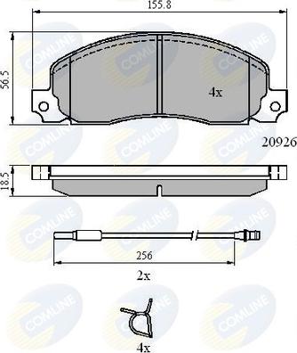 Comline CBP21048 - Тормозные колодки, дисковые, комплект avtokuzovplus.com.ua