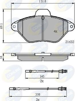 Comline CBP21079 - Тормозные колодки, дисковые, комплект avtokuzovplus.com.ua