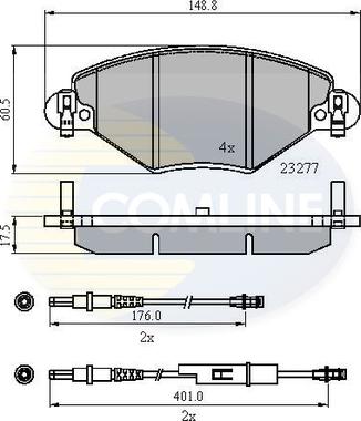Comline CBP21120 - Гальмівні колодки, дискові гальма autocars.com.ua