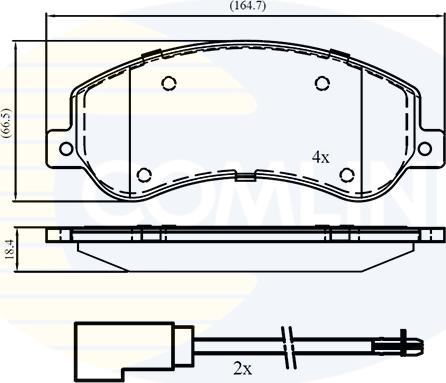 Comline CBP21512 - Тормозные колодки, дисковые, комплект avtokuzovplus.com.ua