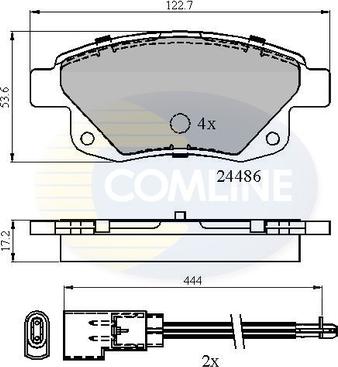 Comline CBP21554 - Гальмівні колодки, дискові гальма autocars.com.ua