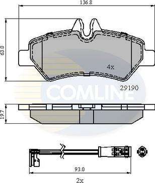 Comline CBP21556 - Тормозные колодки, дисковые, комплект avtokuzovplus.com.ua