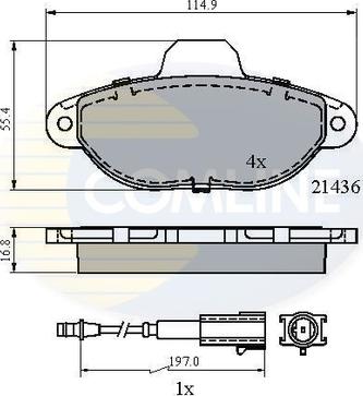 Comline CBP21602 - Гальмівні колодки, дискові гальма autocars.com.ua