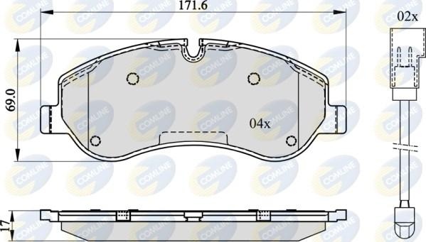 Comline CBP22142 - Тормозные колодки, дисковые, комплект avtokuzovplus.com.ua