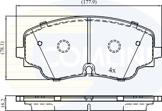 Comline CBP23425 - Тормозные колодки, дисковые, комплект autodnr.net