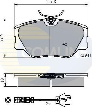 Comline CBP2360 - Тормозные колодки, дисковые, комплект avtokuzovplus.com.ua