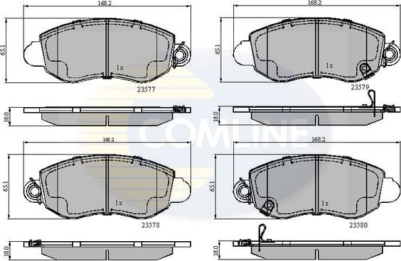 Comline CBP31108 - Тормозные колодки, дисковые, комплект avtokuzovplus.com.ua