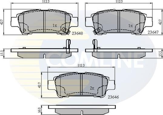 Comline CBP31133 - Тормозные колодки, дисковые, комплект avtokuzovplus.com.ua