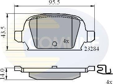 Comline CBP31135 - Тормозные колодки, дисковые, комплект avtokuzovplus.com.ua