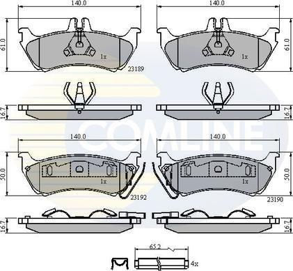 Comline CBP31148 - Тормозные колодки, дисковые, комплект avtokuzovplus.com.ua