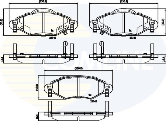 Comline CBP31152 - Гальмівні колодки, дискові гальма autocars.com.ua