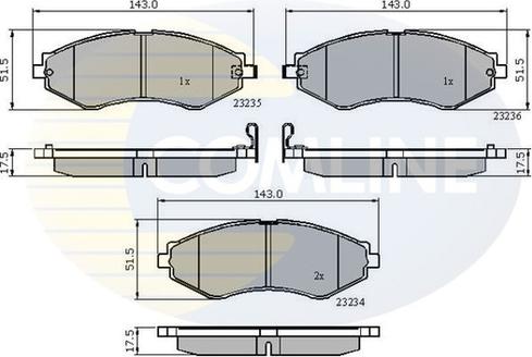 Comline CBP31189 - Тормозные колодки, дисковые, комплект avtokuzovplus.com.ua