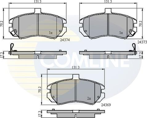 Comline CBP31197 - Тормозные колодки, дисковые, комплект avtokuzovplus.com.ua