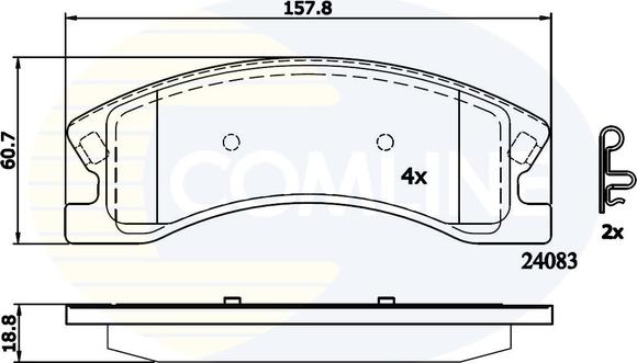 Comline CBP31202 - Гальмівні колодки, дискові гальма autocars.com.ua