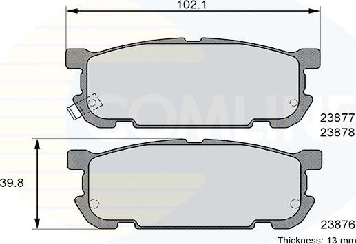 Comline CBP31207 - Тормозные колодки, дисковые, комплект avtokuzovplus.com.ua