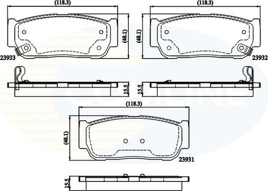 Comline CBP31218 - Гальмівні колодки, дискові гальма autocars.com.ua