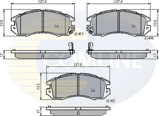 Comline CBP3127 - Гальмівні колодки, дискові гальма autocars.com.ua