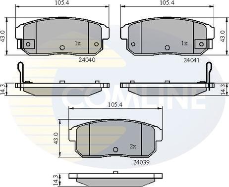 Comline CBP31283 - Тормозные колодки, дисковые, комплект avtokuzovplus.com.ua