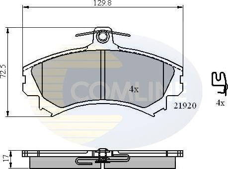 Comline CBP31304 - Гальмівні колодки, дискові гальма autocars.com.ua