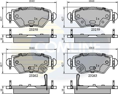 Comline CBP31504 - Тормозные колодки, дисковые, комплект avtokuzovplus.com.ua