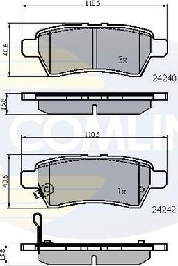 Comline CBP31518 - Гальмівні колодки, дискові гальма autocars.com.ua