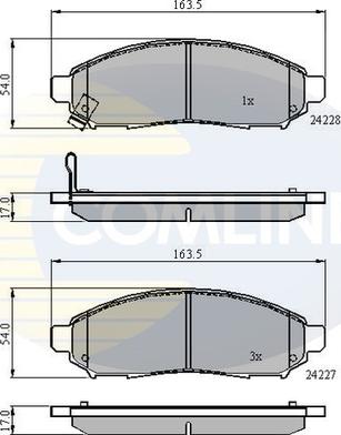 Comline CBP31520 - Тормозные колодки, дисковые, комплект avtokuzovplus.com.ua