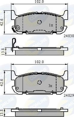 Comline CBP31521 - Тормозные колодки, дисковые, комплект avtokuzovplus.com.ua