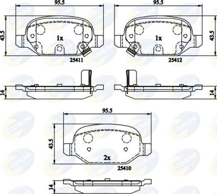 Comline CBP31559 - Гальмівні колодки, дискові гальма autocars.com.ua