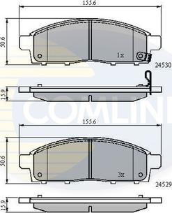 Comline CBP31584 - Тормозные колодки, дисковые, комплект avtokuzovplus.com.ua