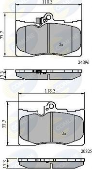 Comline CBP31605 - Гальмівні колодки, дискові гальма autocars.com.ua