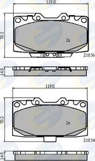 Comline CBP31614 - Тормозные колодки, дисковые, комплект avtokuzovplus.com.ua