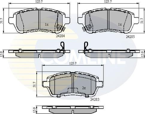 Comline CBP31620 - Гальмівні колодки, дискові гальма autocars.com.ua